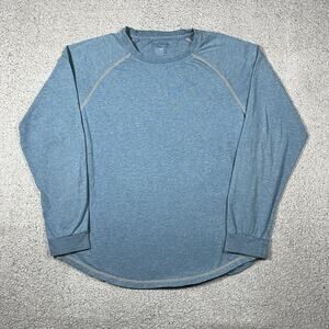 Bocomal FR Shirt Mens M Blue Long Sleeve Flame Resistant HRC1 Work Crewneck